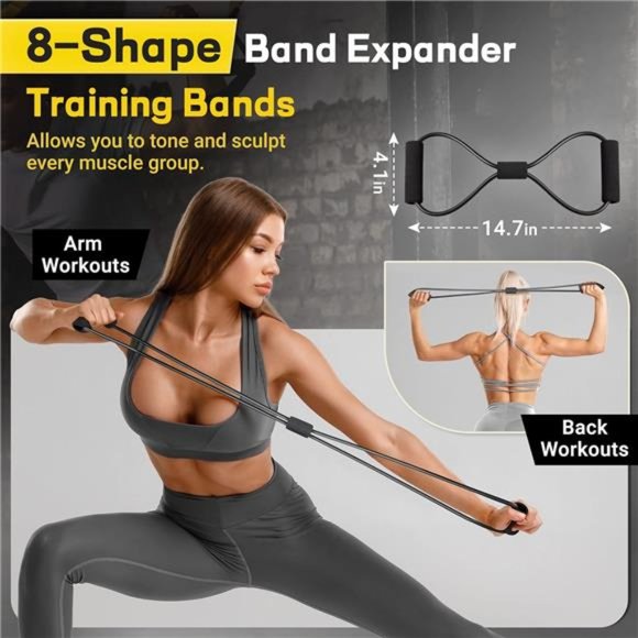 Resistance Bands,Resistance Band Set,Workout Bands,Exercise Bands for Men& Women - Picture 6 of 6
